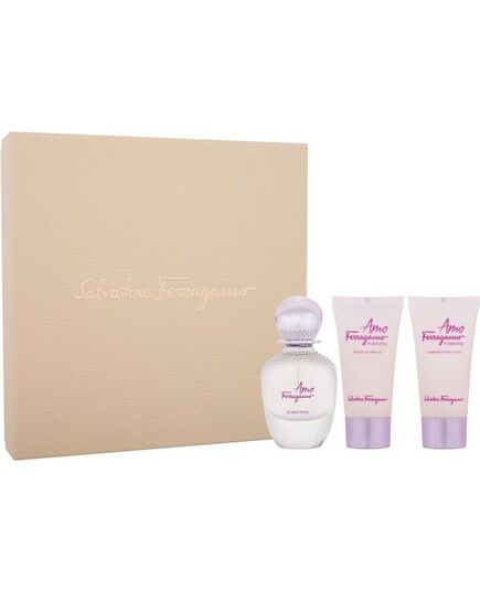 SALVATORE FERRAGAMO AMO FERRAGAMO FLOWERFUL GIFT SET EDT 50 ML, BODY LOTION 50 ML AND SHOWER GEL 50 ML 50ML