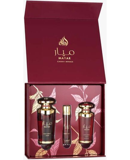 LATTAFA MAYAR CHERRY INTENSE DÁRKOVÁ SADA EDP 100 ML, MINIATURKA EDP 12 ML A VLASOVÁ MLHA 50 ML 100ML