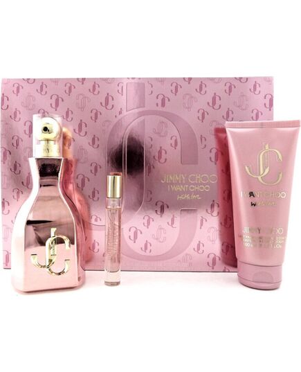JIMMY CHOO I WANT CHOO WITH LOVE DÁRKOVÁ SADA EDP 100 ML, MINIATURKA EDP 7,5 ML A TĚLOVÉ MLÉKO 100 ML 100ML